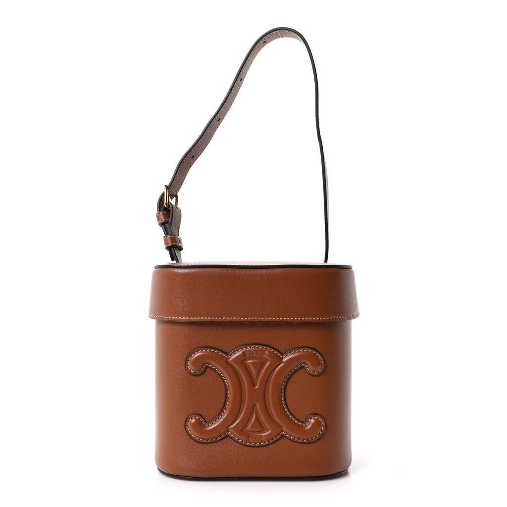 Smooth Calfskin Medium Cuir Triomphe Box Tan