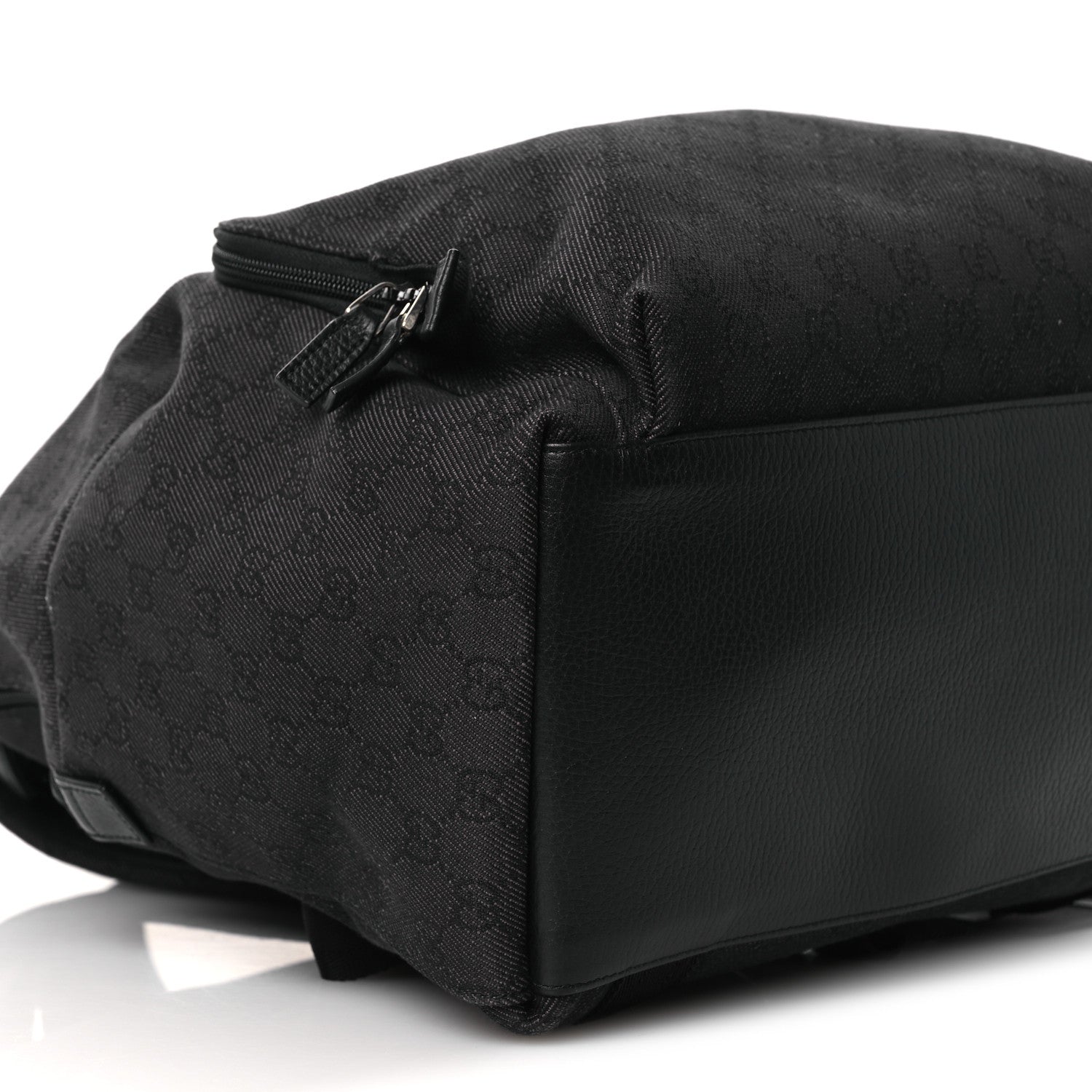 Denim Monogram Medium Backpack Black