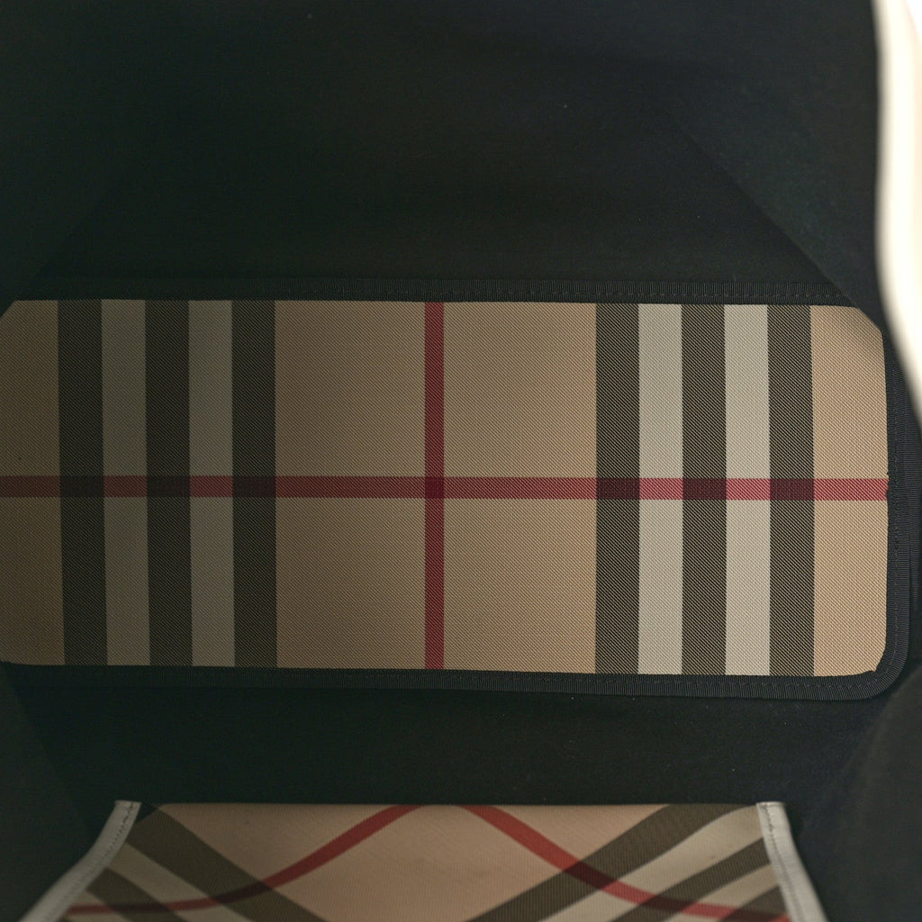 Nova Check Large Nickie Tote White
