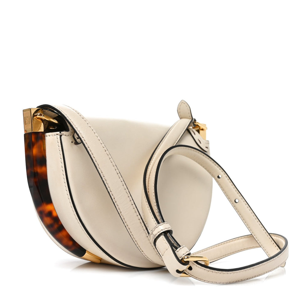 Vitello King Plexiglass Moonlight Shoulder Bag White Ice