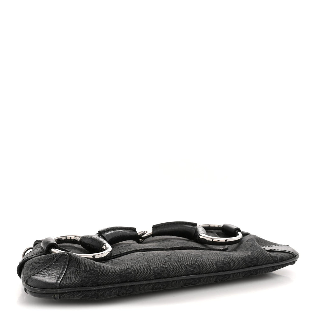 Monogram Horsebit Chain Clutch Black