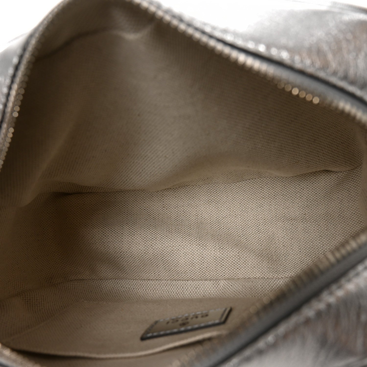 Metallic Sakai Be Green Calfskin Diagonal Stitched Small Blondie Shoulder Bag Silver