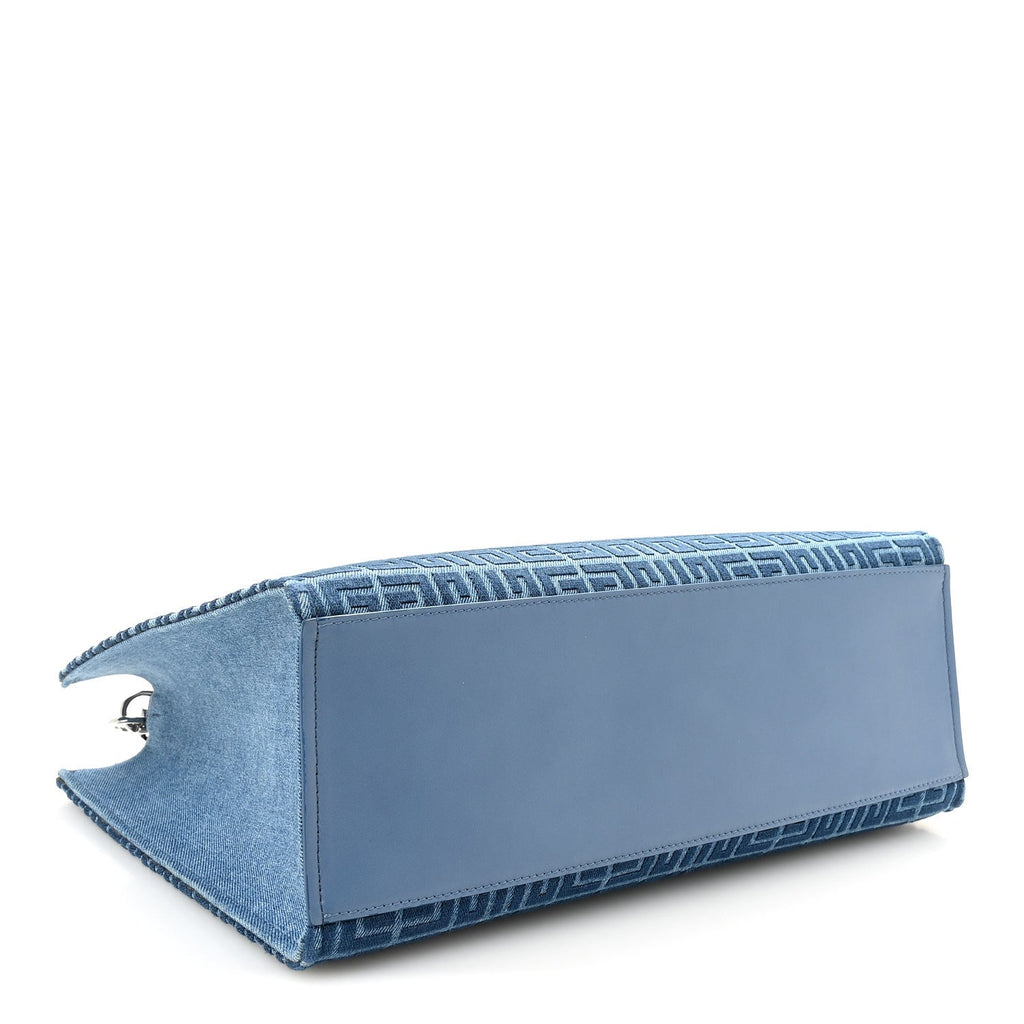 Denim 4G Medium Chain Tote Blue
