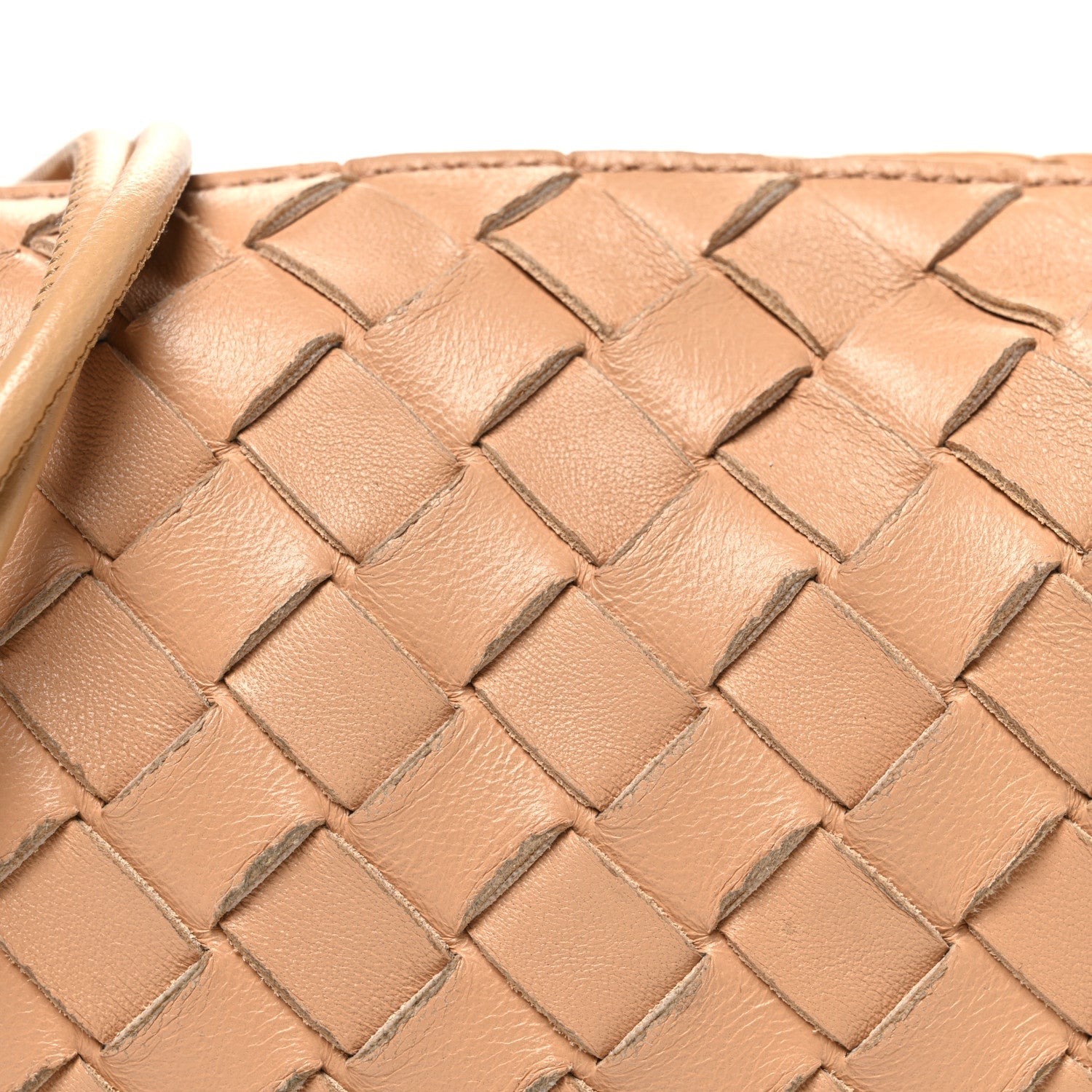 Nappa Intrecciato Mini Loop Camera Bag Almond