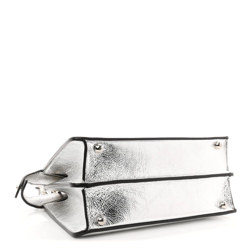 Rock Millenium Laminata Small Peekaboo I SEE U Satchel Argento