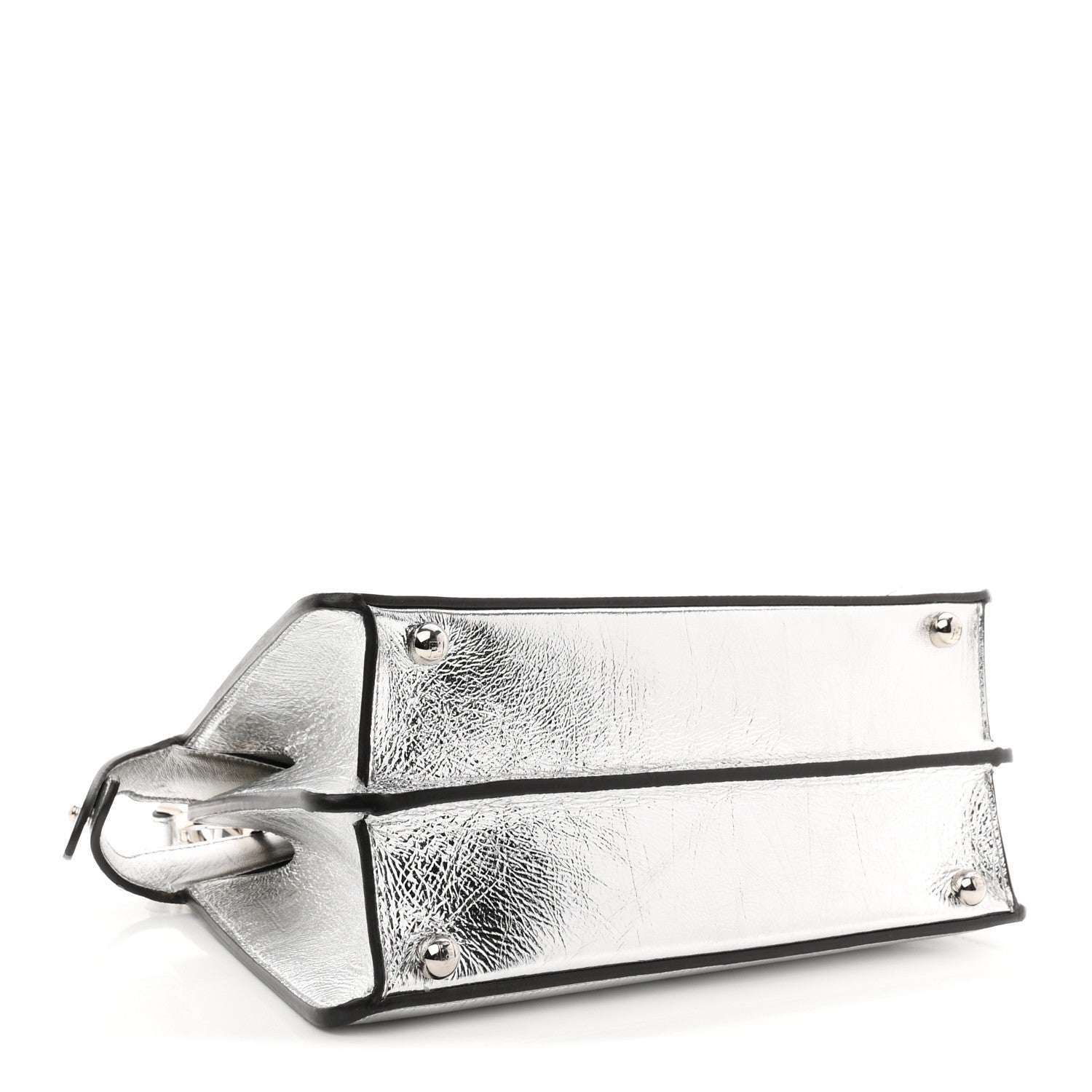 Rock Millenium Laminata Small Peekaboo I SEE U Satchel Argento