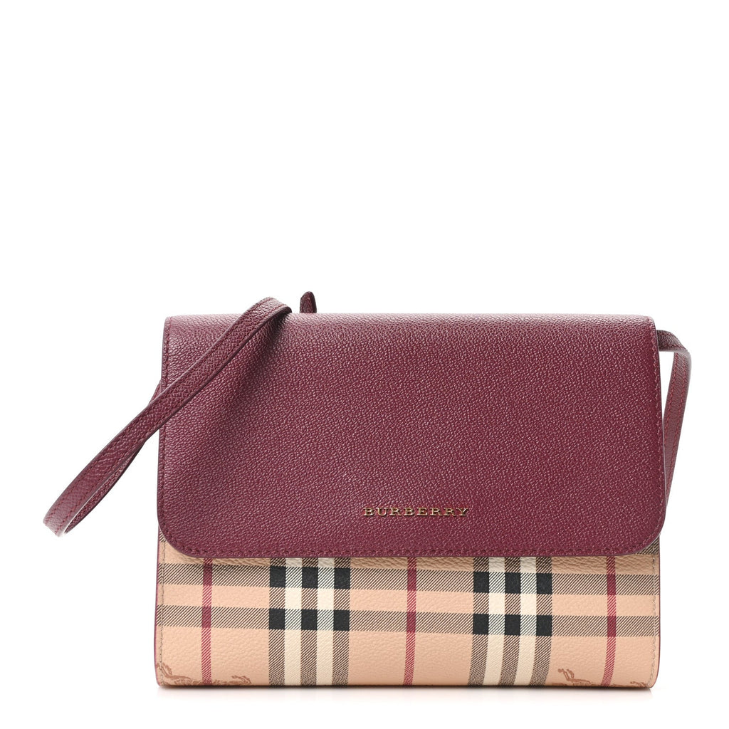 Haymarket Check Small Loxley Crossbody Dark Plum