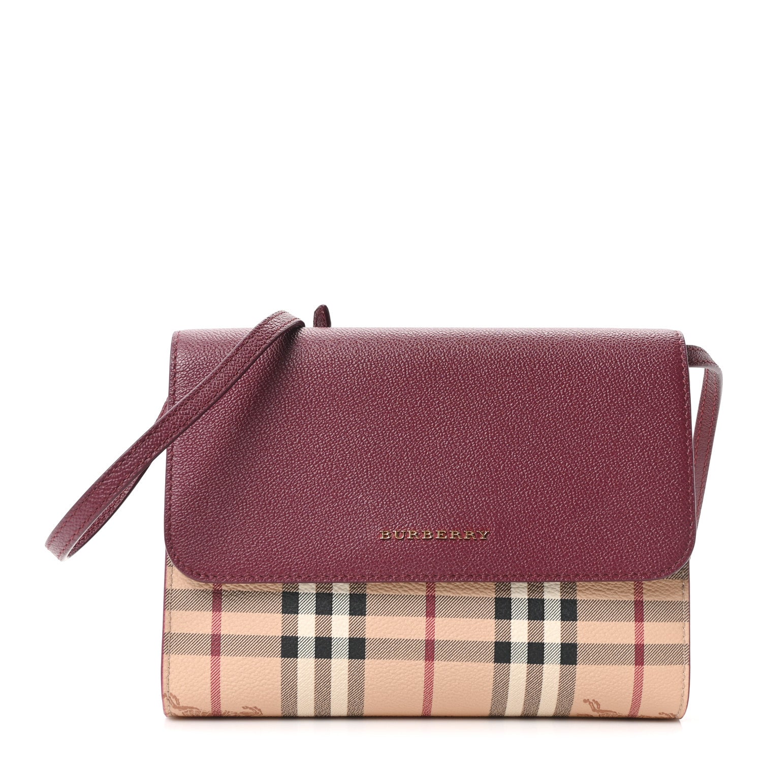 Haymarket Check Small Loxley Crossbody Dark Plum