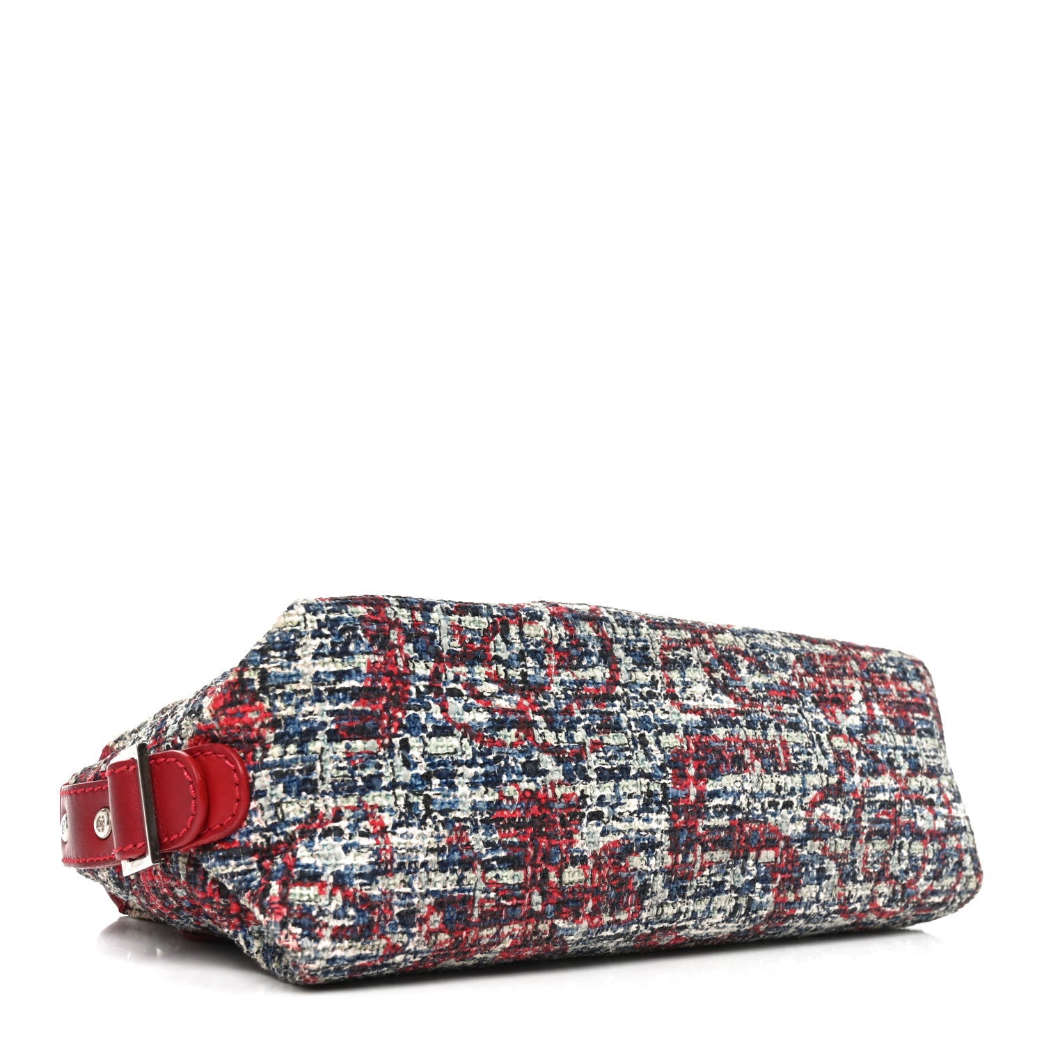 Tweed Lambskin Flap Blue Red