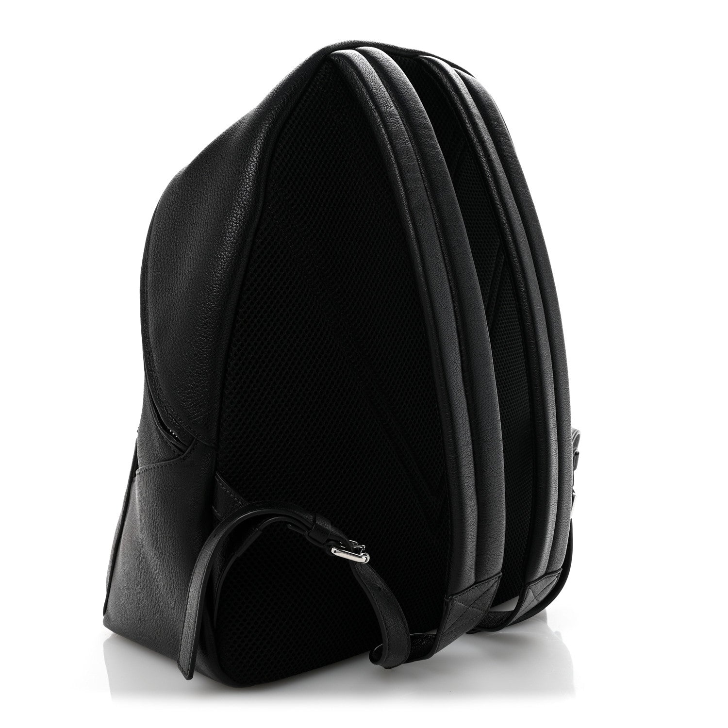 Grained Calfskin Rockstud Backpack Black