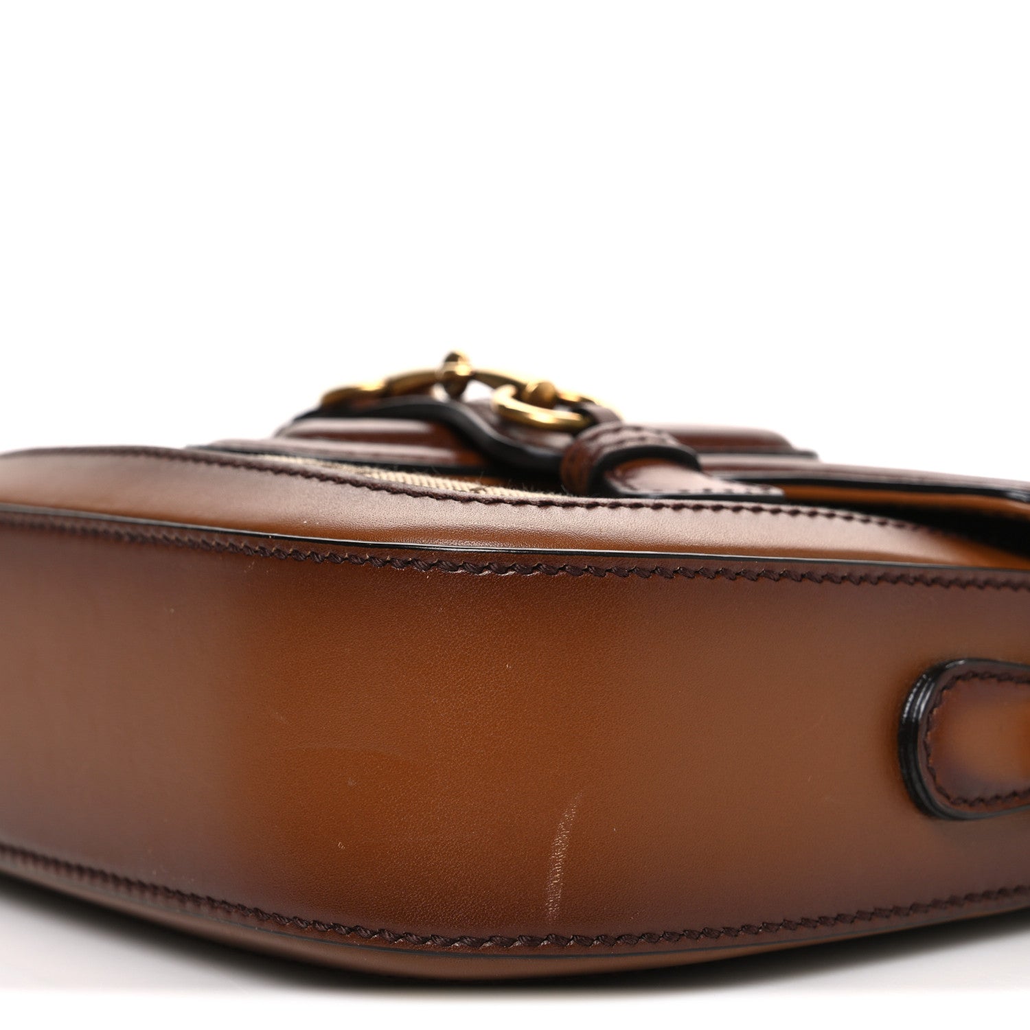 Monogram Small Lady Web Shoulder Bag Beige Cuir