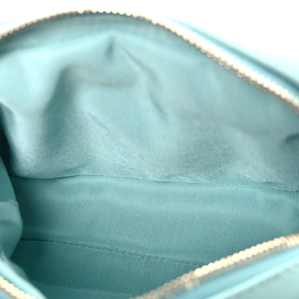 Calfskin Quilted Day Trips Camera Case Turquoise