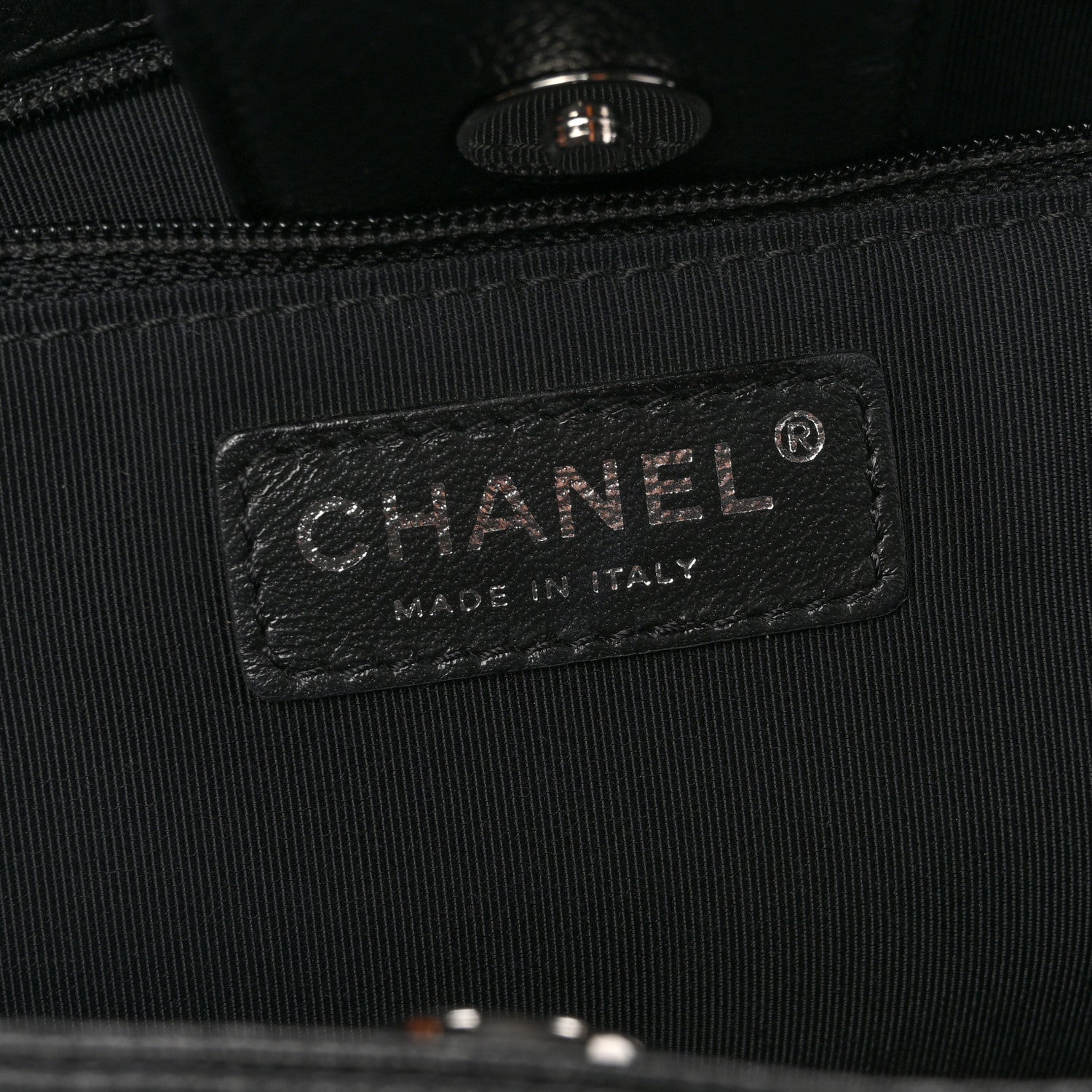 Calfskin Cerf Executive Shopper Tote Black