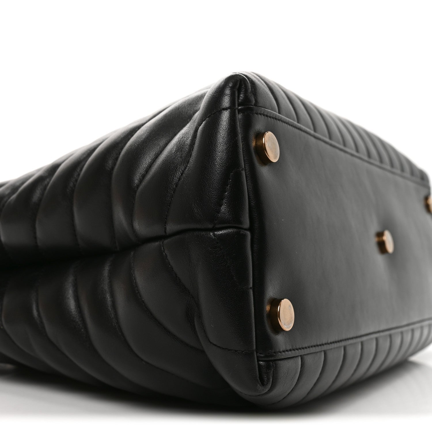 Calfskin Y Quilted Monogram Large Loulou Shopper Black