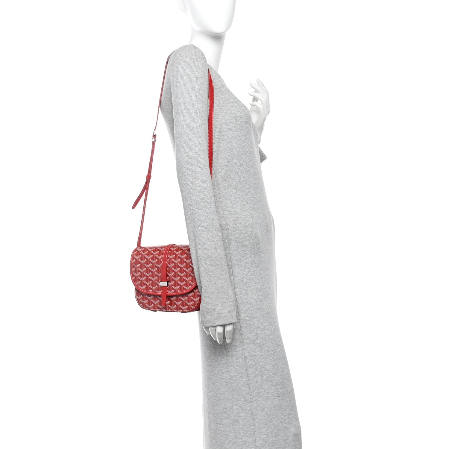 Goyardine Belvedere II PM Messenger Bag Red