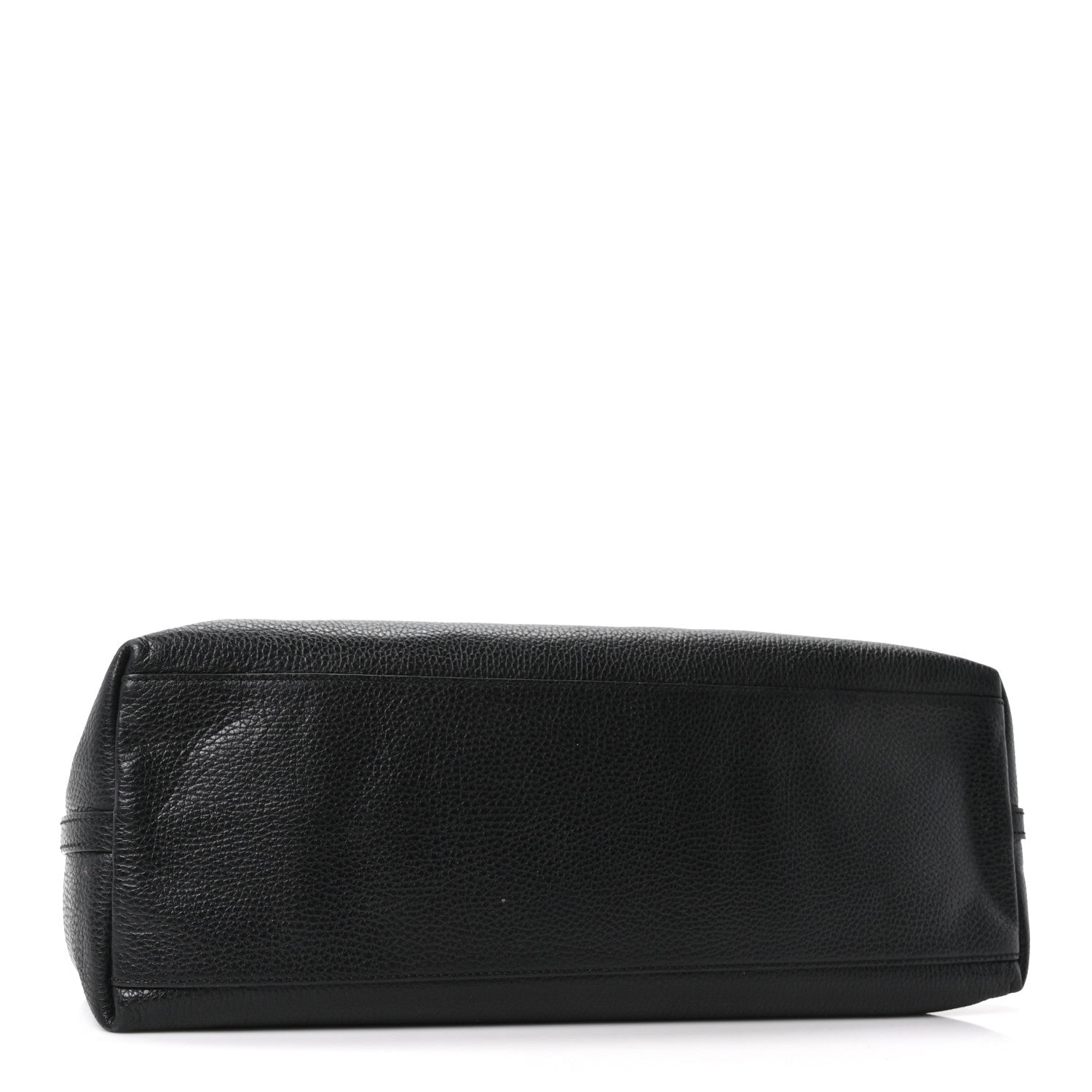 Calfskin Large Gifford Braided Handle Tote Black