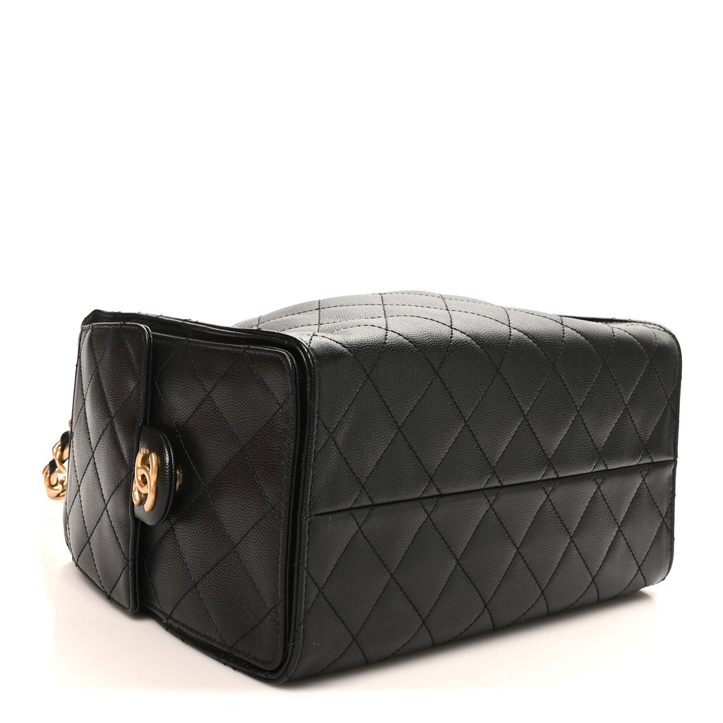 Caviar Quilted Small Chanel 25 Handbag Black