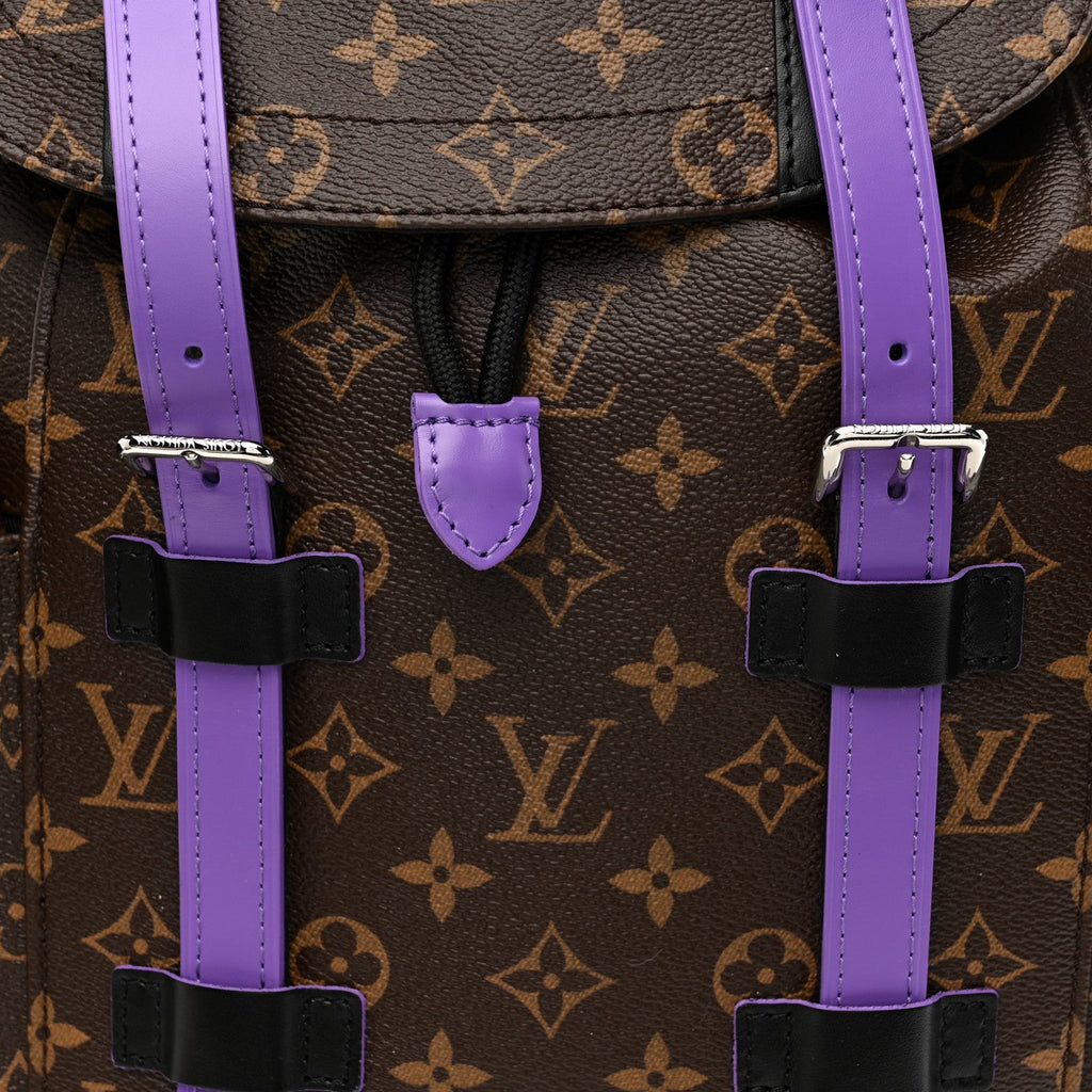 Monogram Macassar Christopher MM Backpack Purple