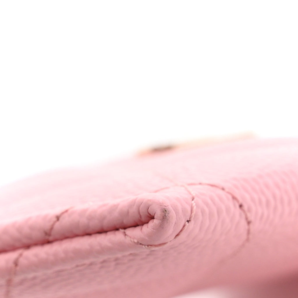Caviar Quilted Card Holder Pink