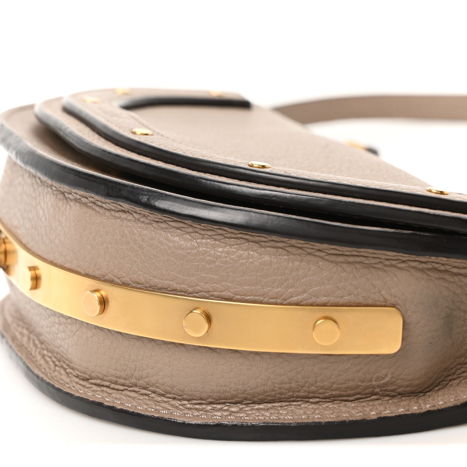 Calfskin Small Nile Bracelet Minaudiere Bag Motty Grey
