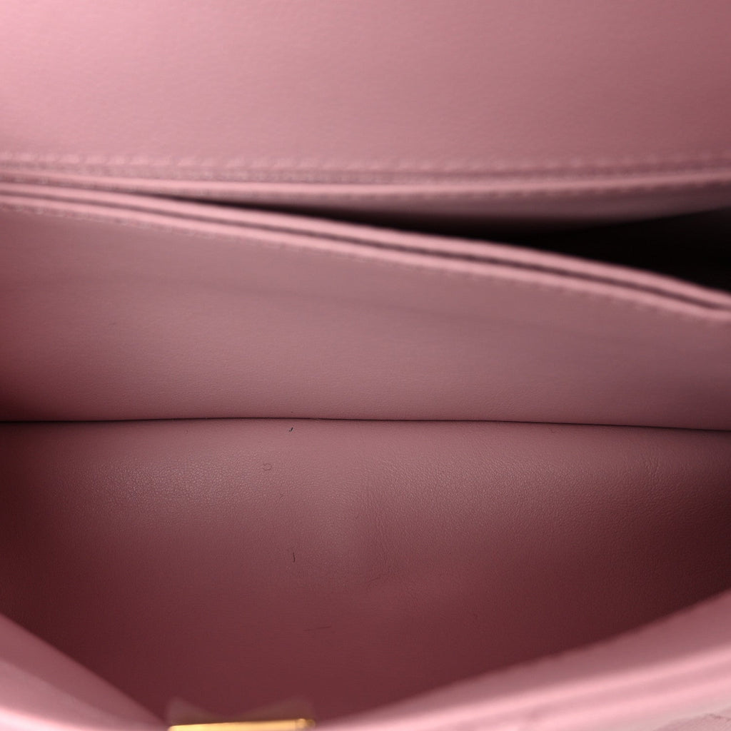 Caviar Quilted Mini Coco Handle Flap Light Pink