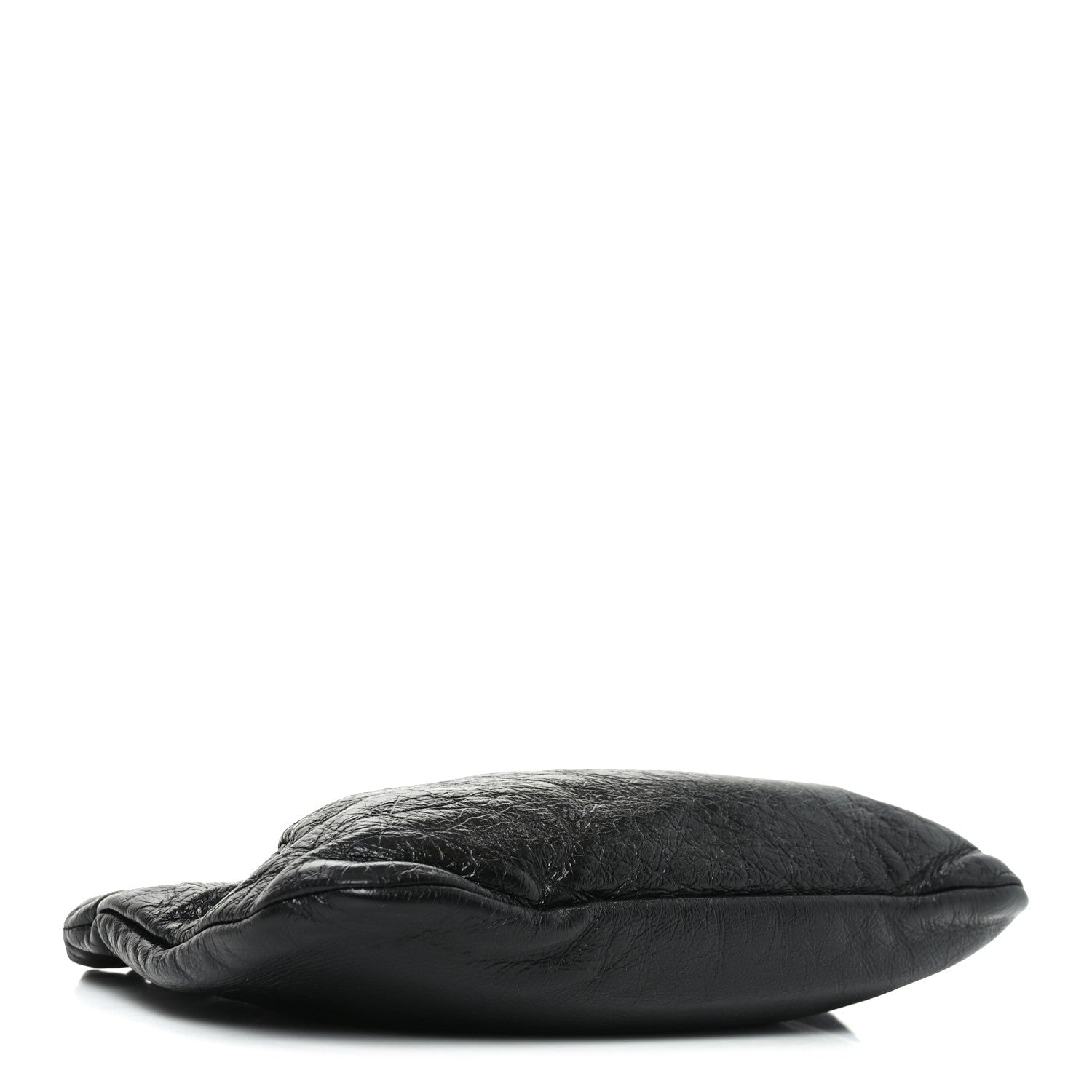 Calfskin Pac Ruched Hobo Black