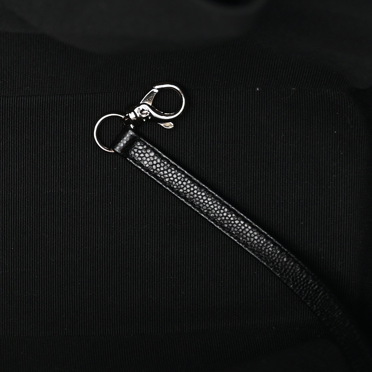 Caviar Quilted Shopping Tote Black Black