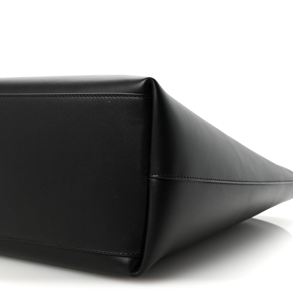 DOLCE GABBANA Calfskin DG Logo Shopper Tote Black