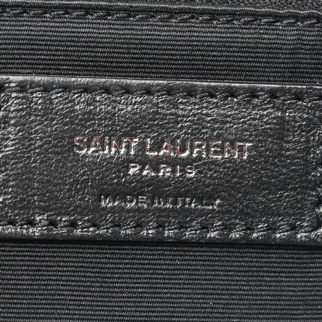 Crinkled Calfskin Matelasse Monogram Large Niki Chain Satchel Black