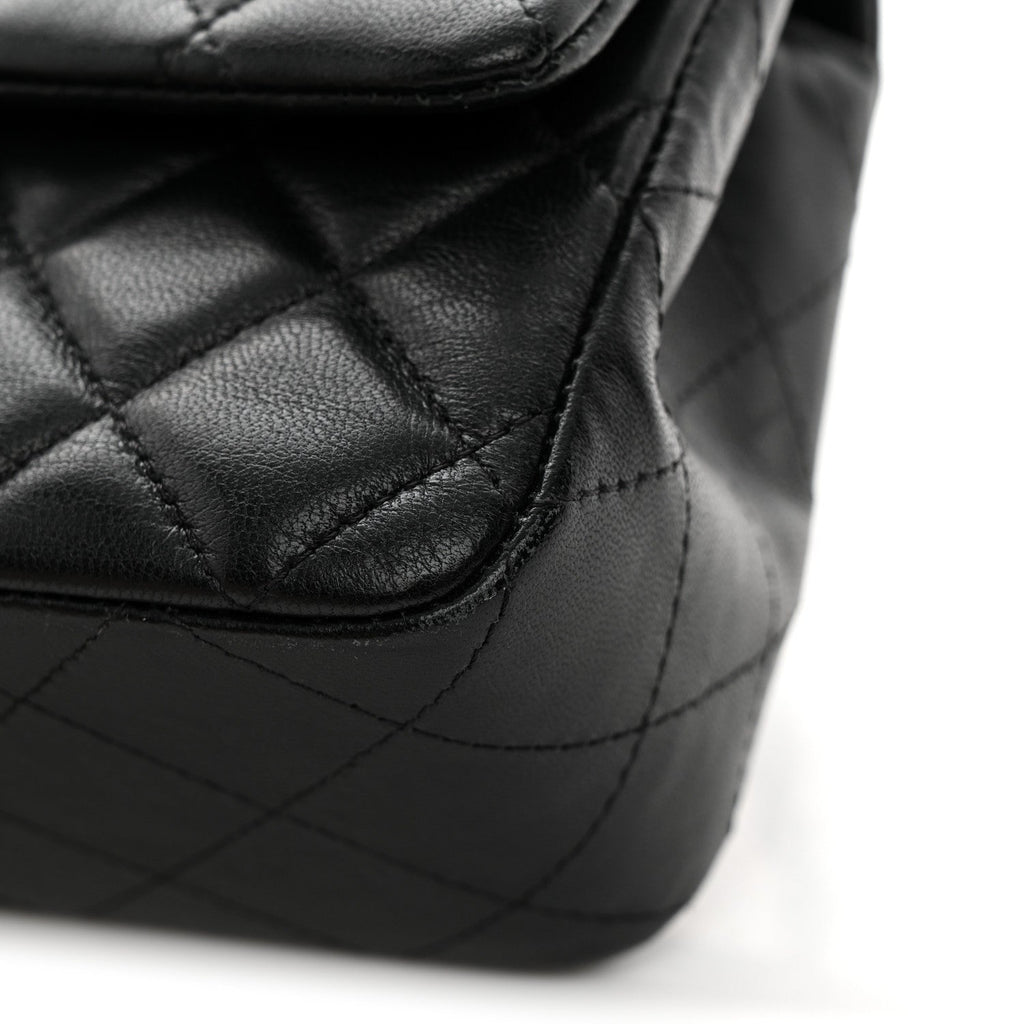 Lambskin Quilted Mini Rectangular Flap So Black