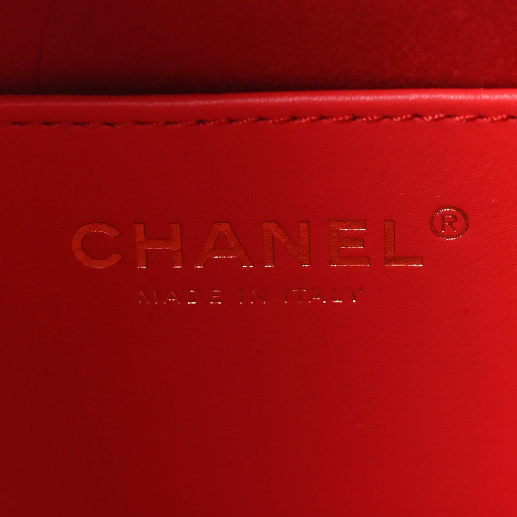 Caviar Quilted Mini Chanel 25 Handbag Red