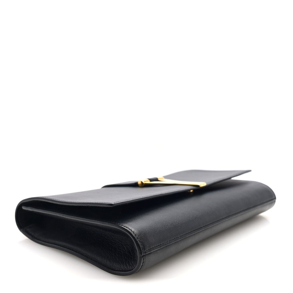 Calfskin Classic Y Ligne Clutch Black