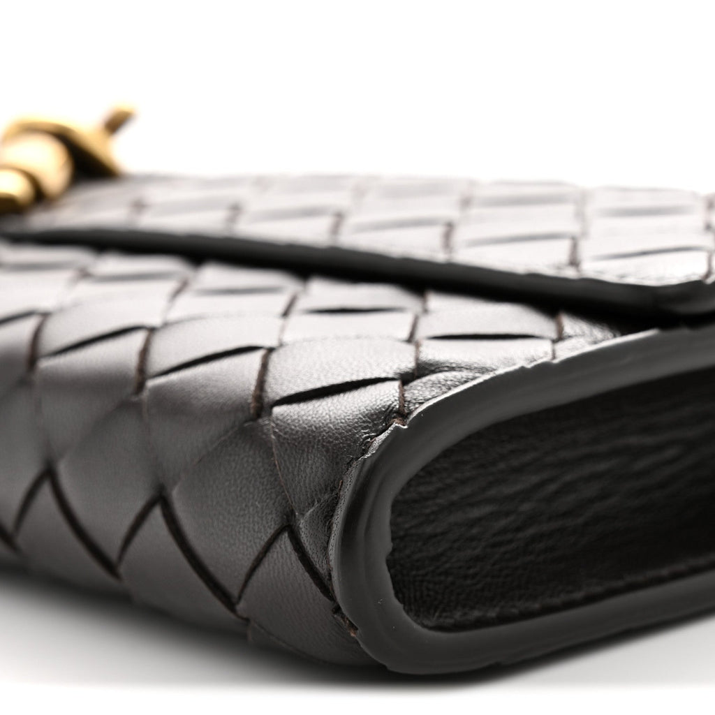 Nappa Intrecciato Long Andiamo Top Handle Clutch Fondant