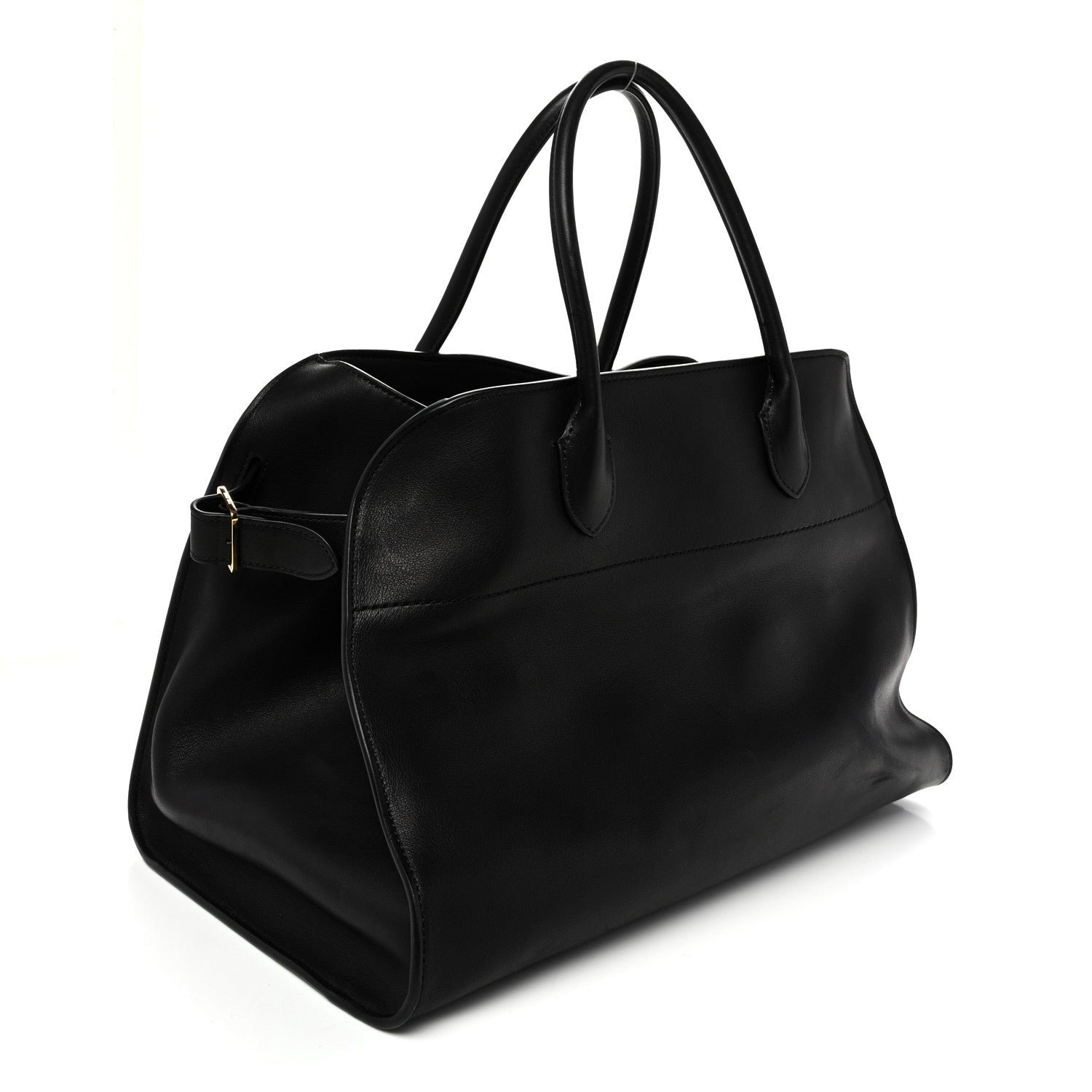 Polished Saddle Calfskin Soft Margaux 15 Black