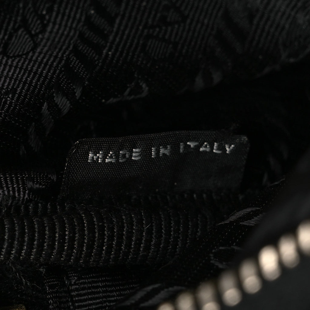 Nylon Saffiano Double Zip Camera Bag Black