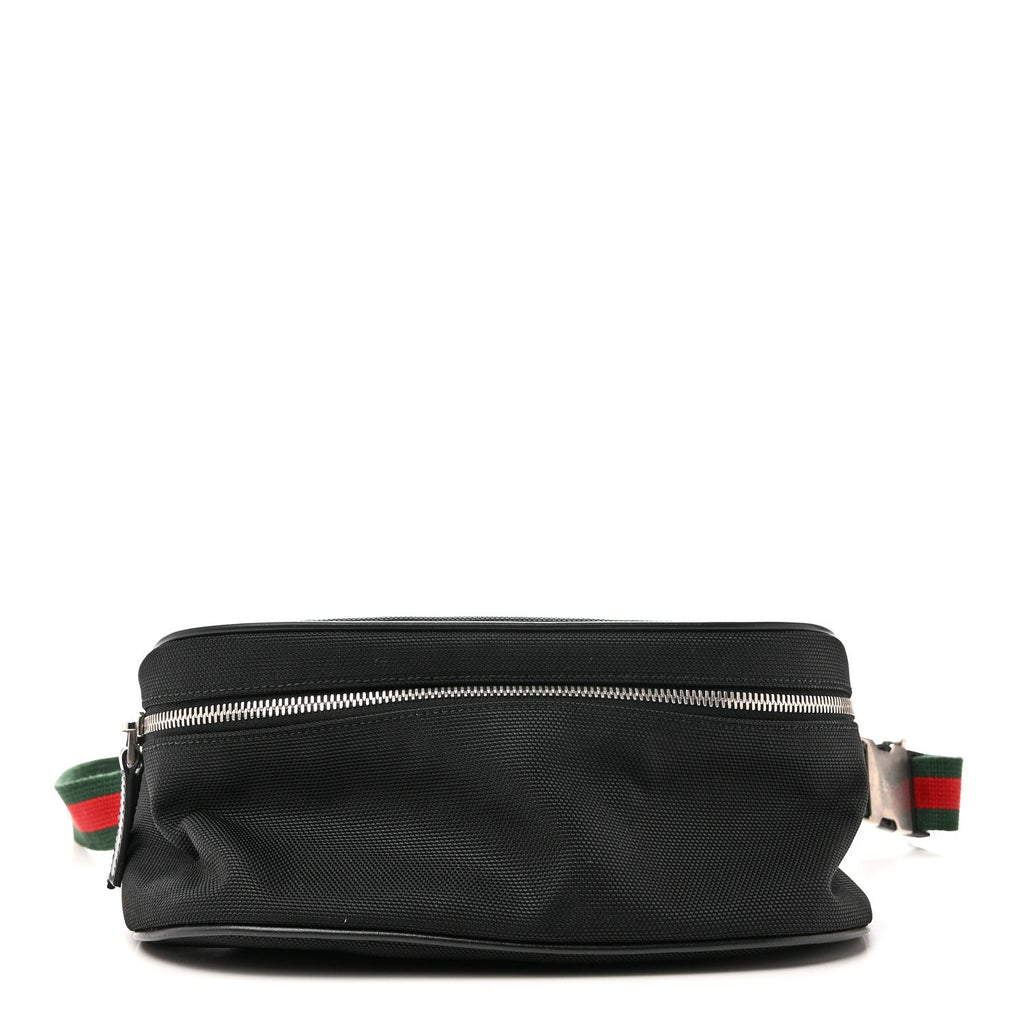 Techno Canvas Web Large Belt Bag Black