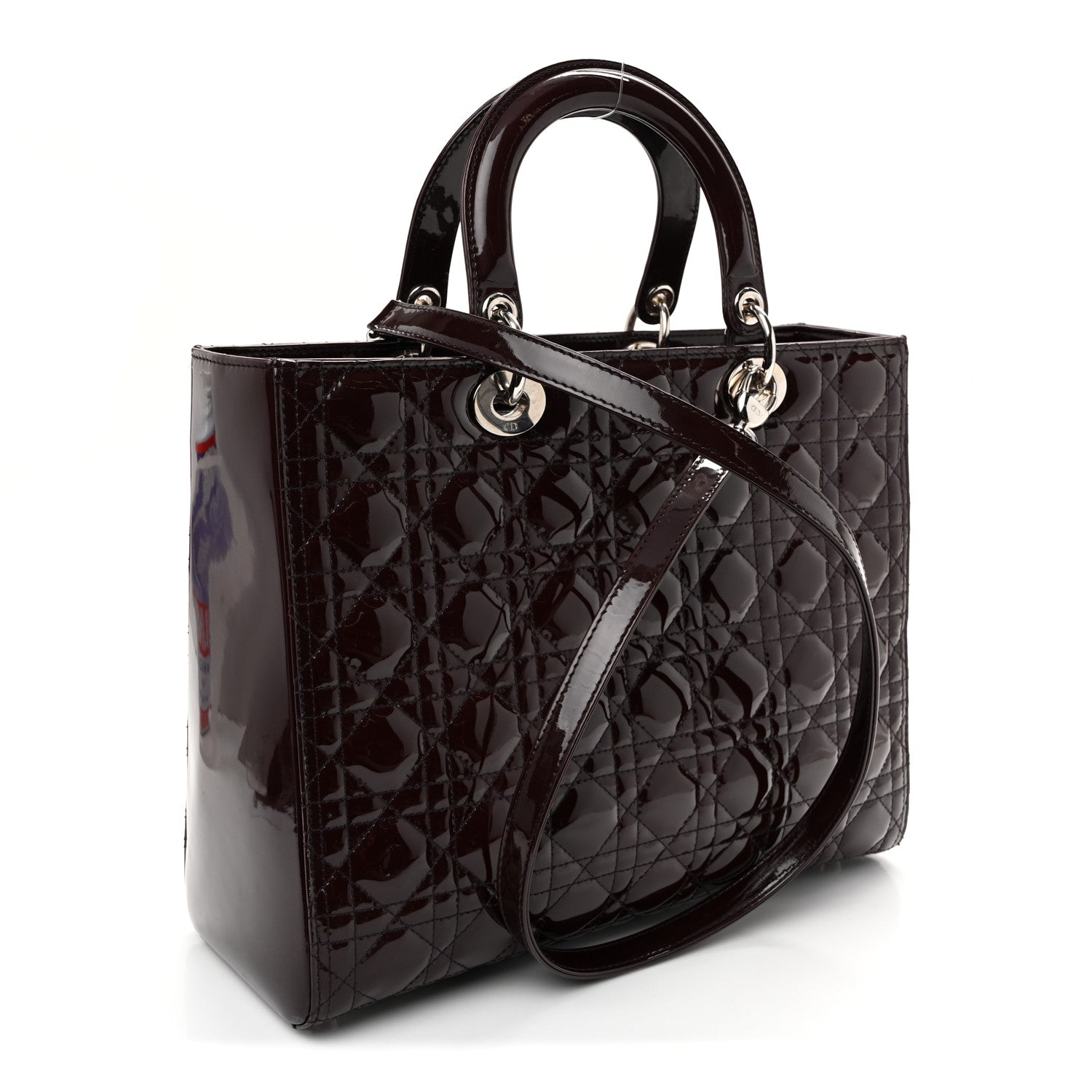 Patent Cannage Large Lady Dior Violet Purple
