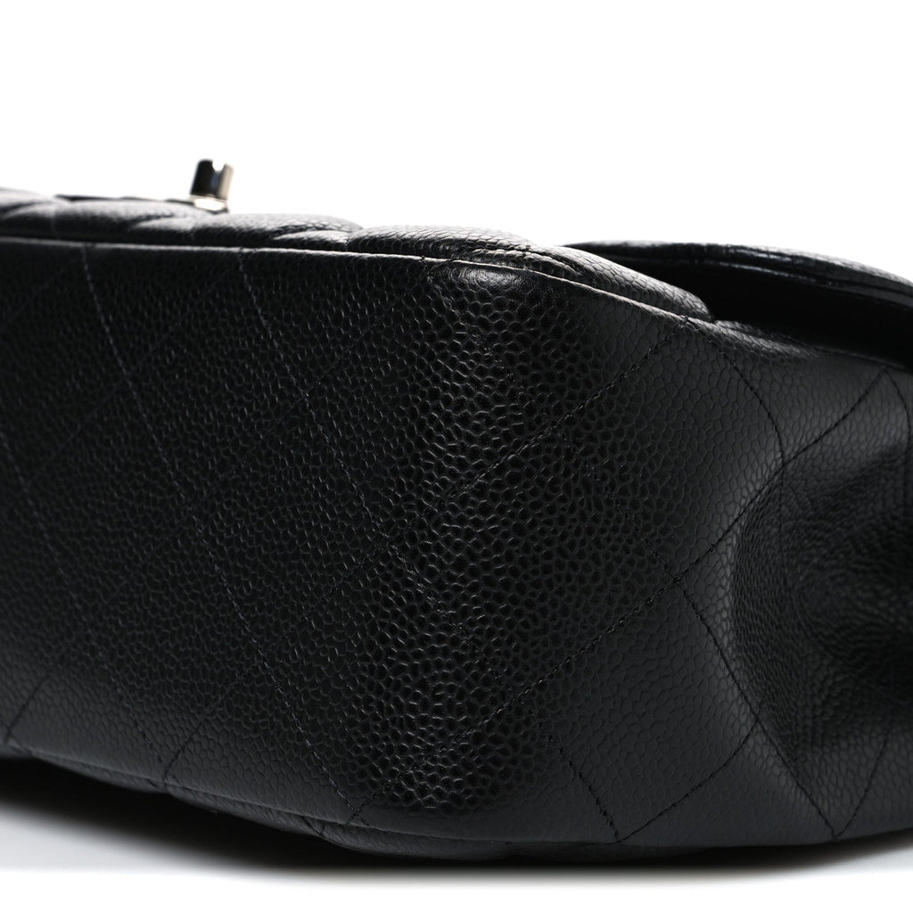 Caviar Quilted Jumbo Single Flap Black