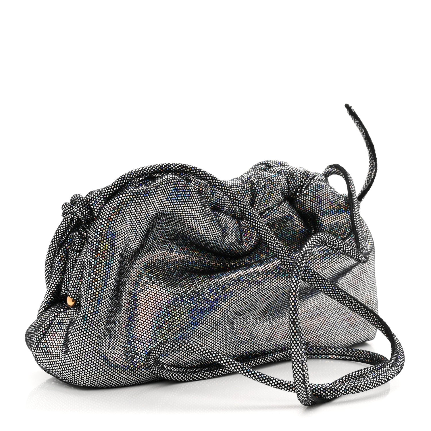 Glitter Calfskin Mini Cloud Clutch Multicolor