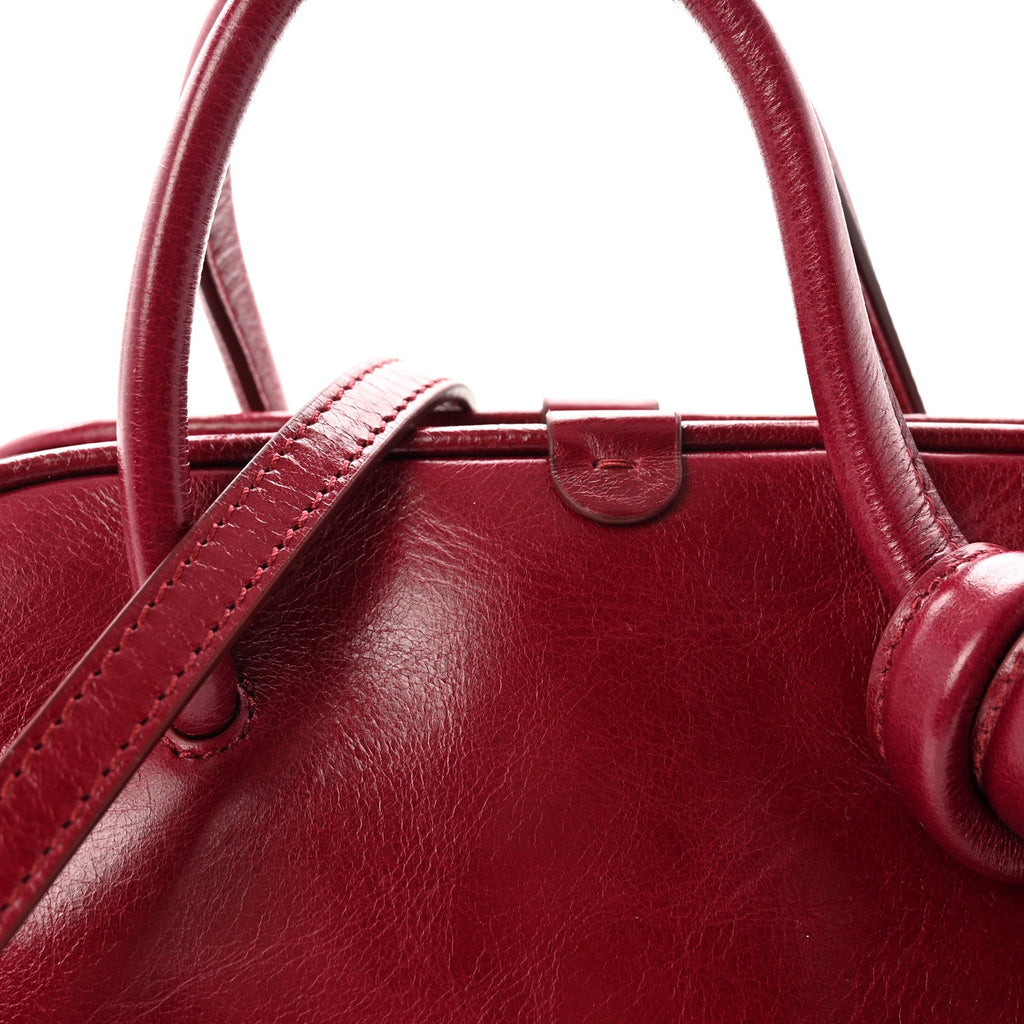 Shiny Calfskin Small Turismo Bag Burgundy