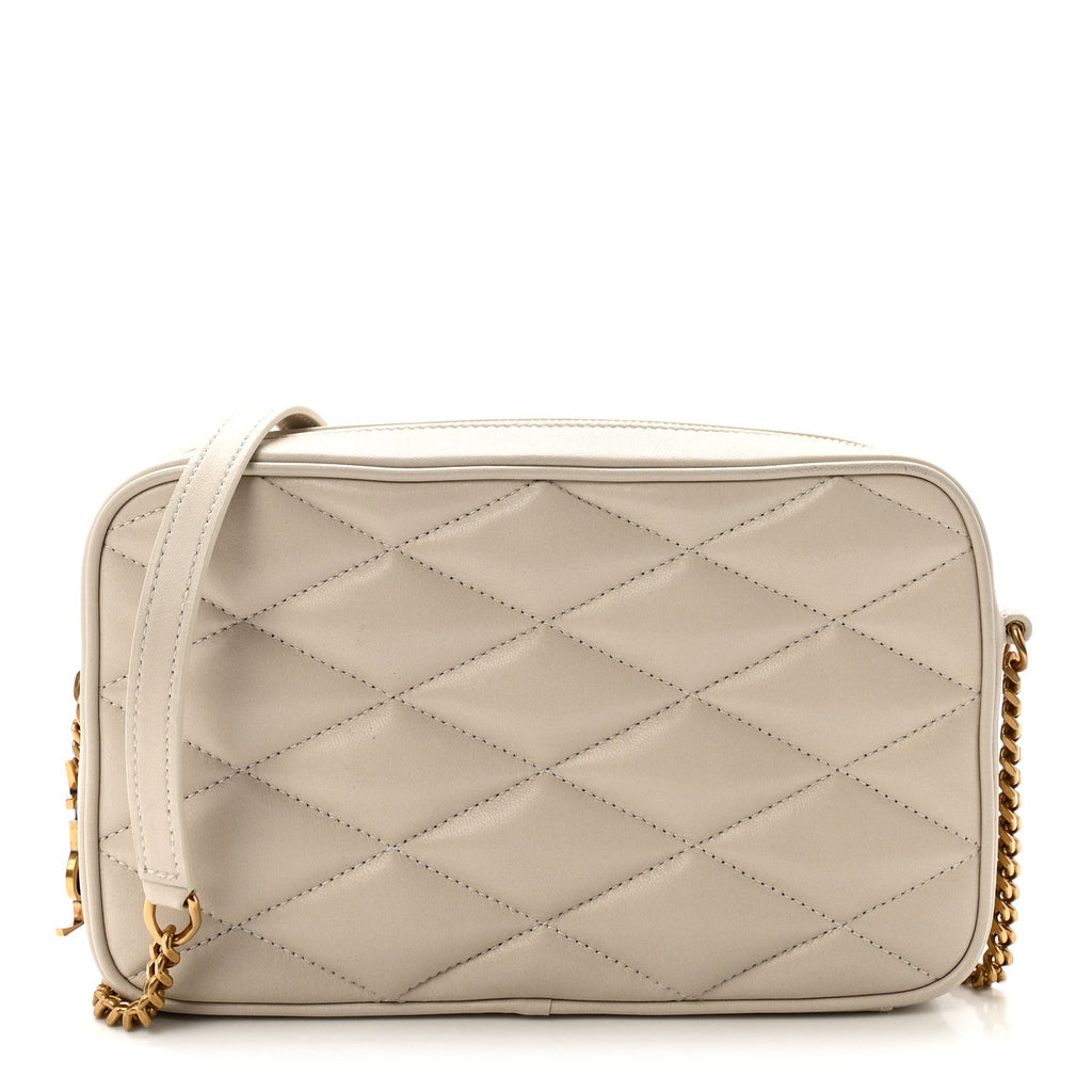 Lambskin Quilted Mini Camera Bag Crema Soft Crema Soft