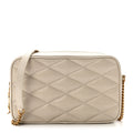 Lambskin Quilted Mini Camera Bag Crema Soft Crema Soft