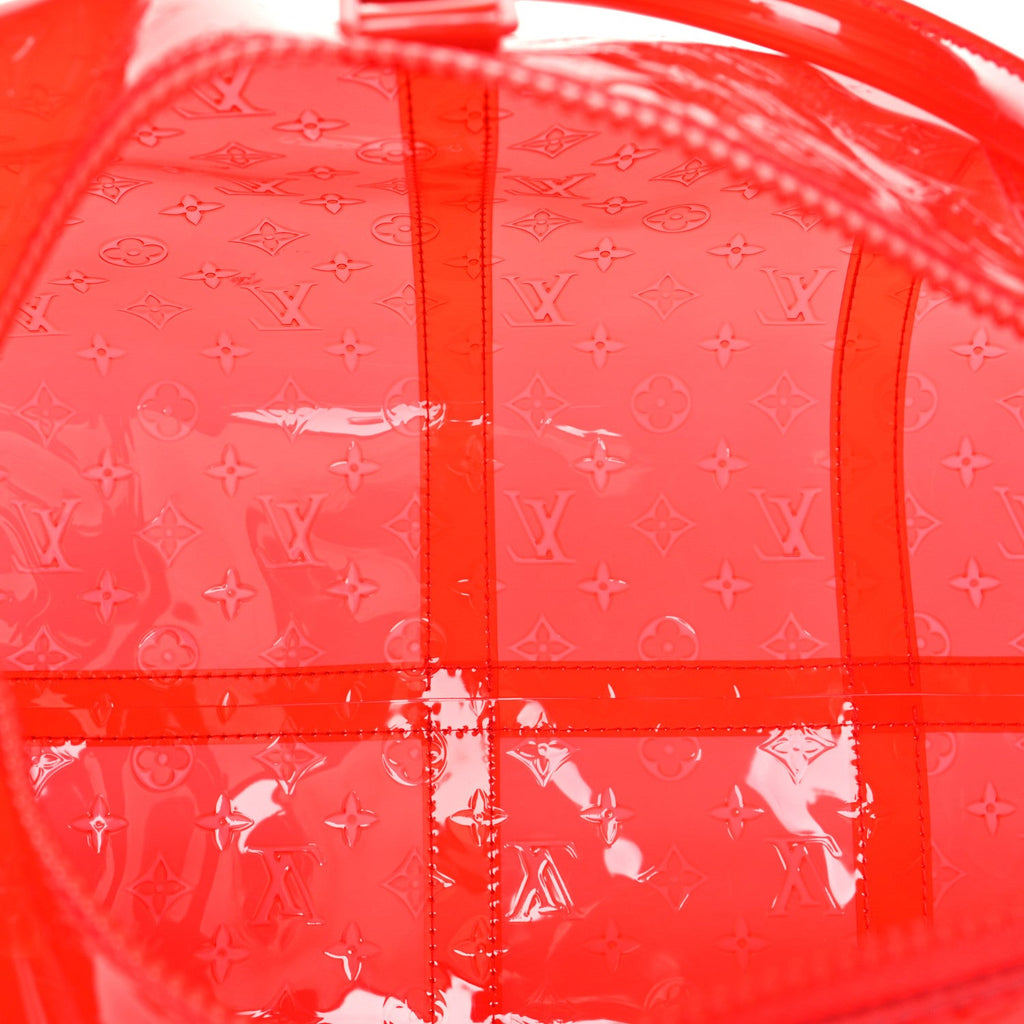 PVC Monogram Keepall Bandouliere 50 Grenadine Red
