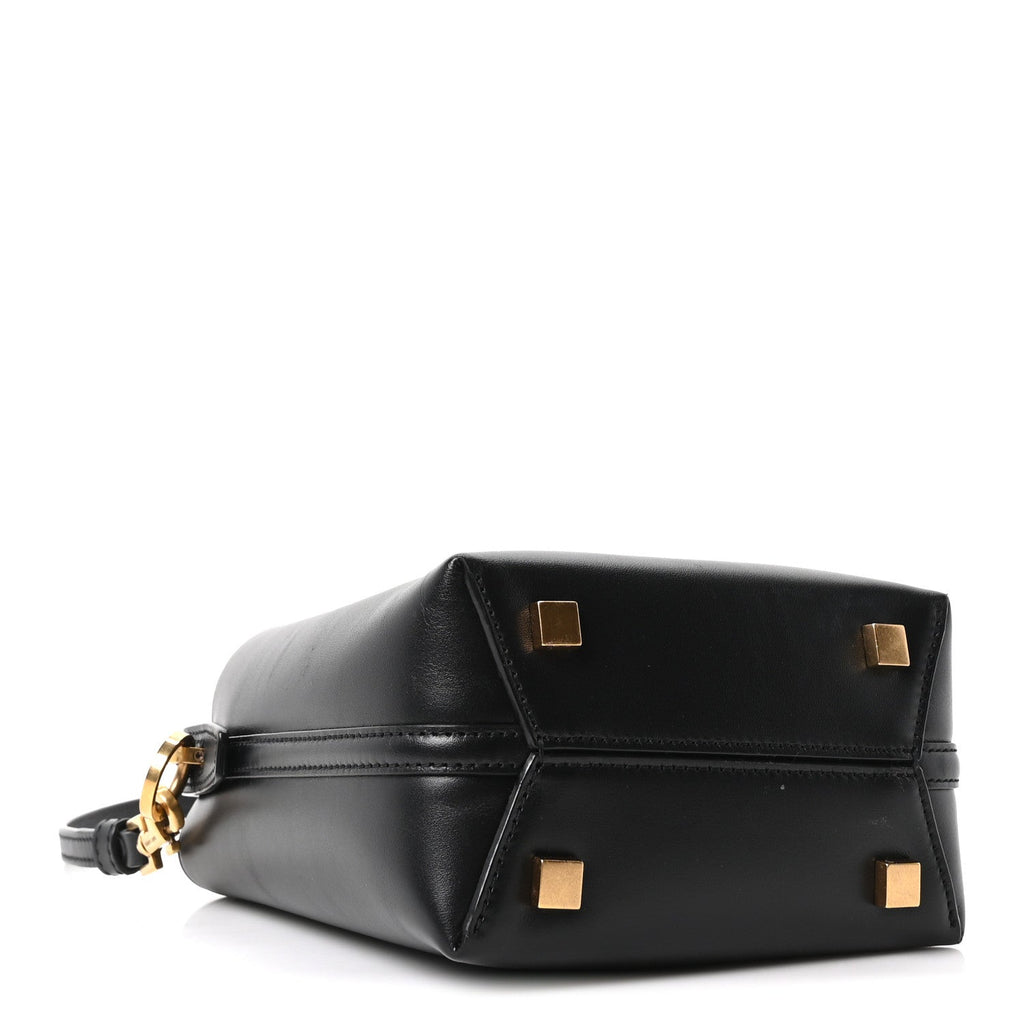 Shiny Calfskin Le 37 Mini Bucket Bag Black