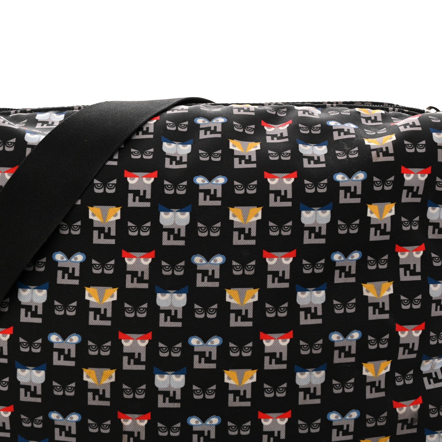 Nylon FF Monster Diaper Bag Black Multicolor