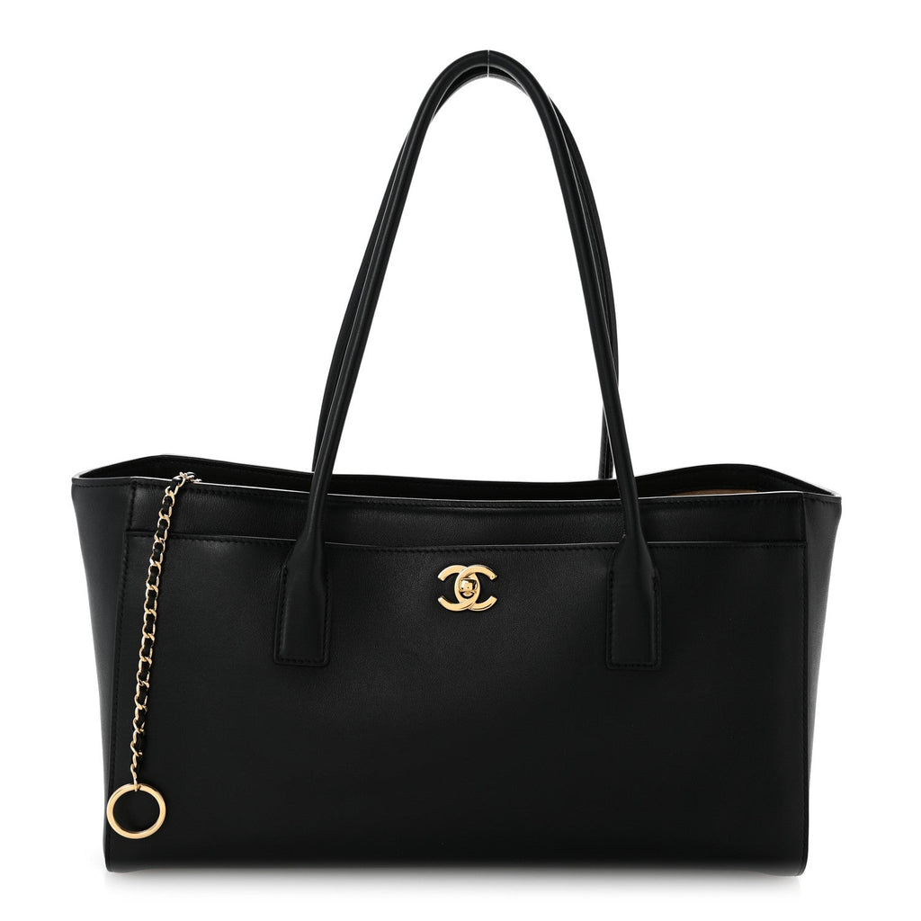 Calfskin Archetype Small Shopping Tote Black