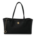 Calfskin Archetype Small Shopping Tote Black