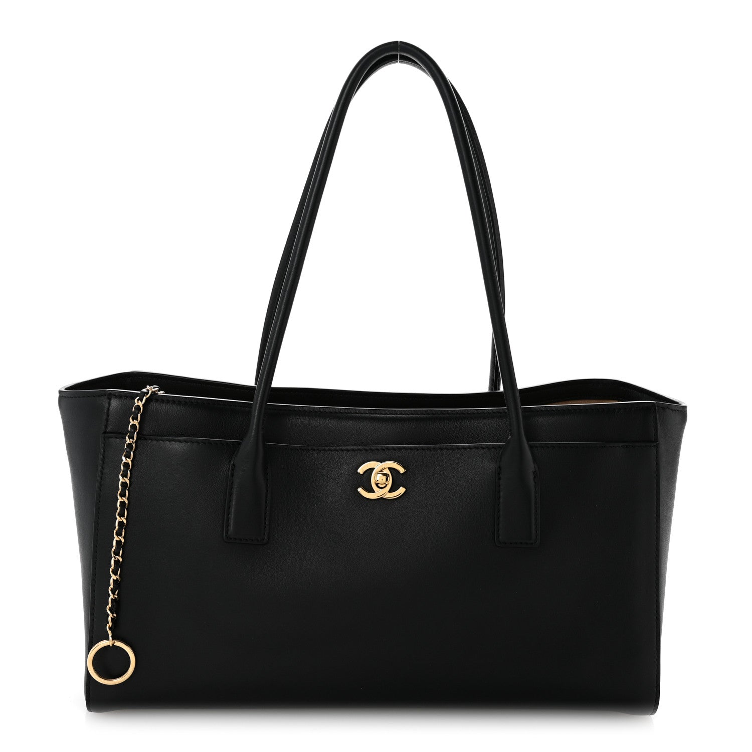 Calfskin Archetype Small Shopping Tote Black