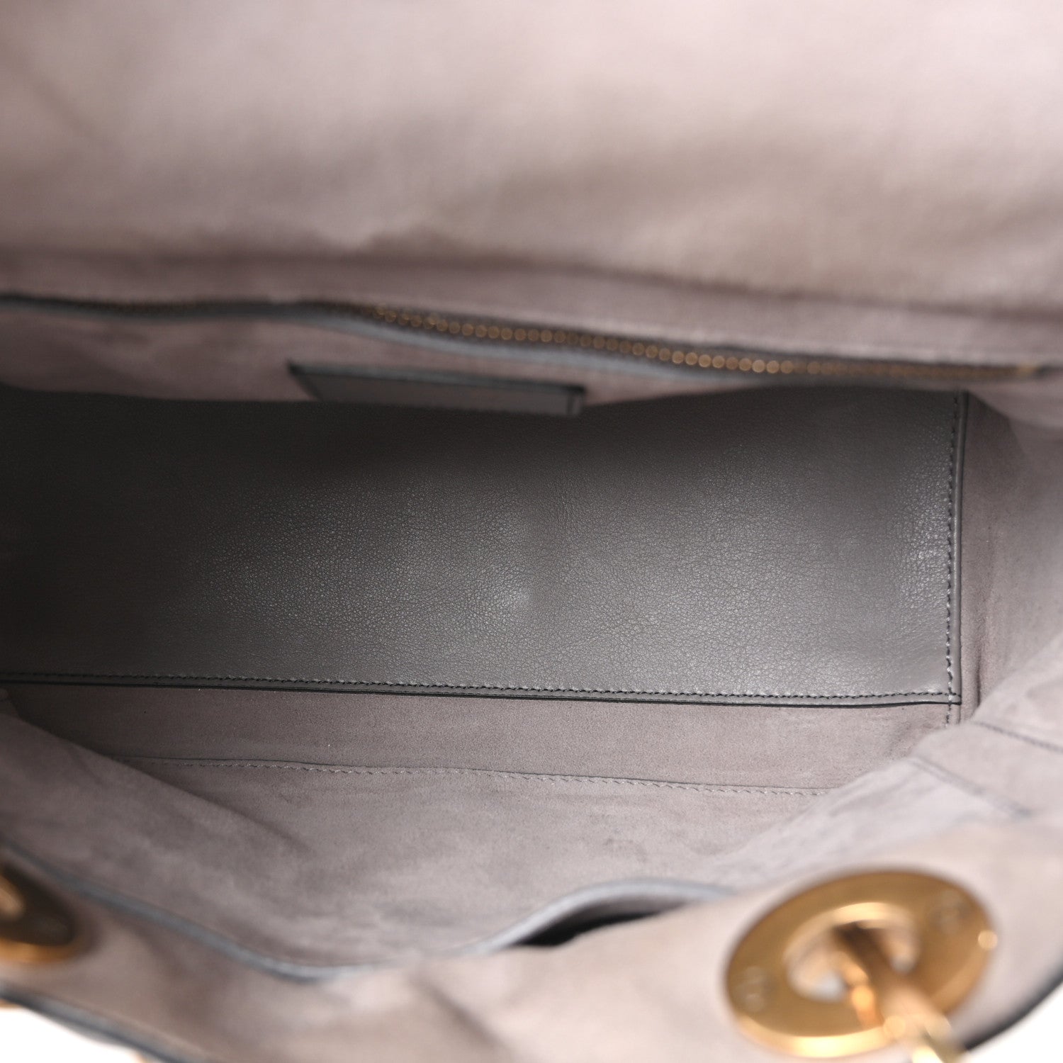 Calfskin Cannage Studded Medium Supple Lady Dior Grey