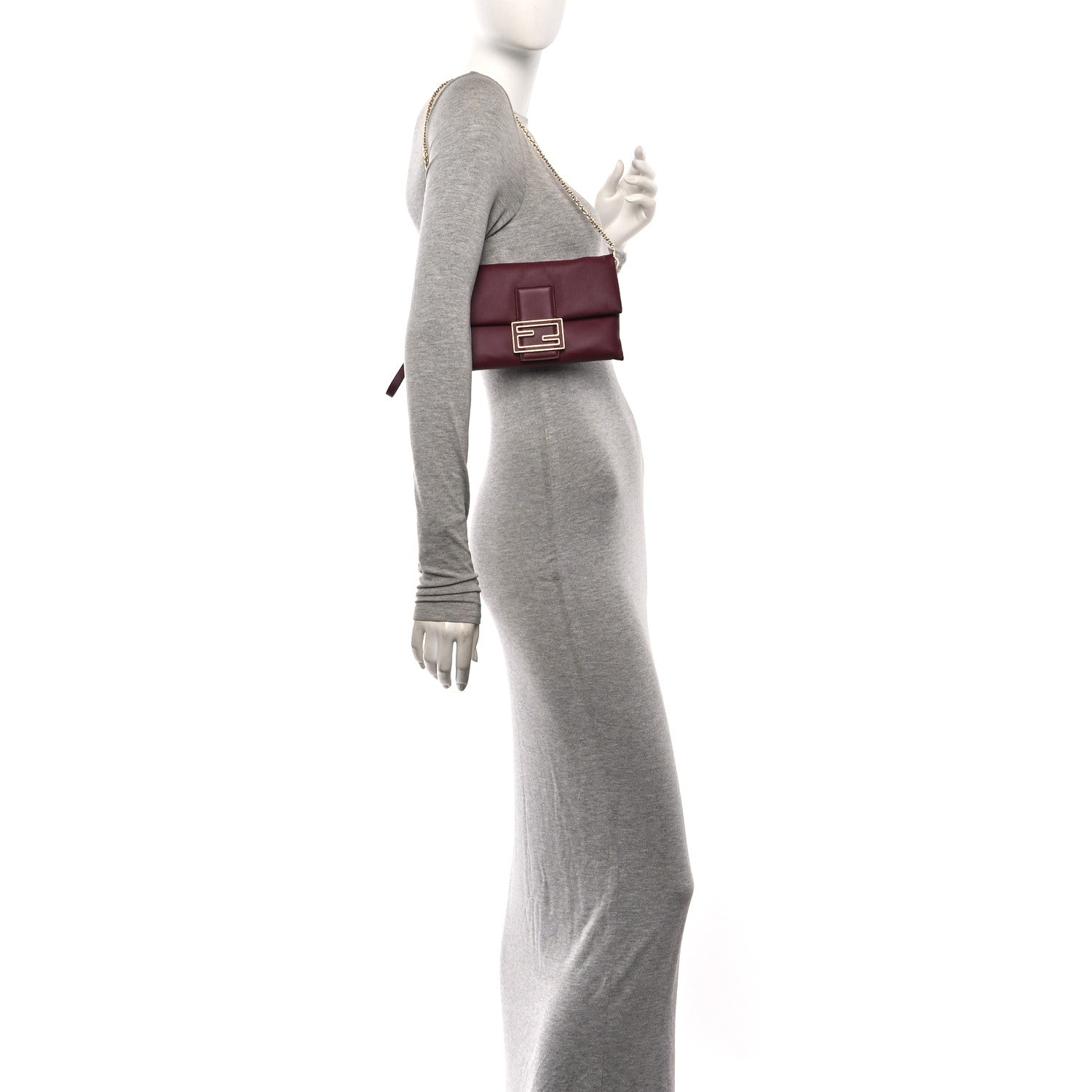 Nappa Mama Baguette Pouch Bordeaux